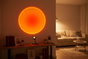 Sunset lamp in living room